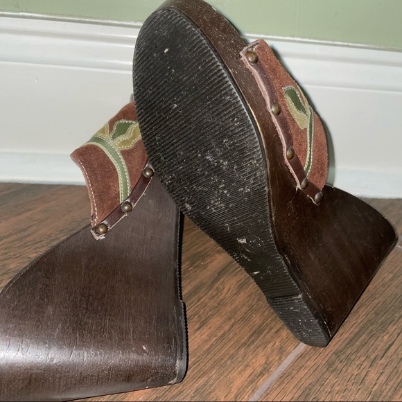 Women’s COACH Melanie Boho Floral Y2k Wooded Heel Mules 7.5 - Picture 6 of 6